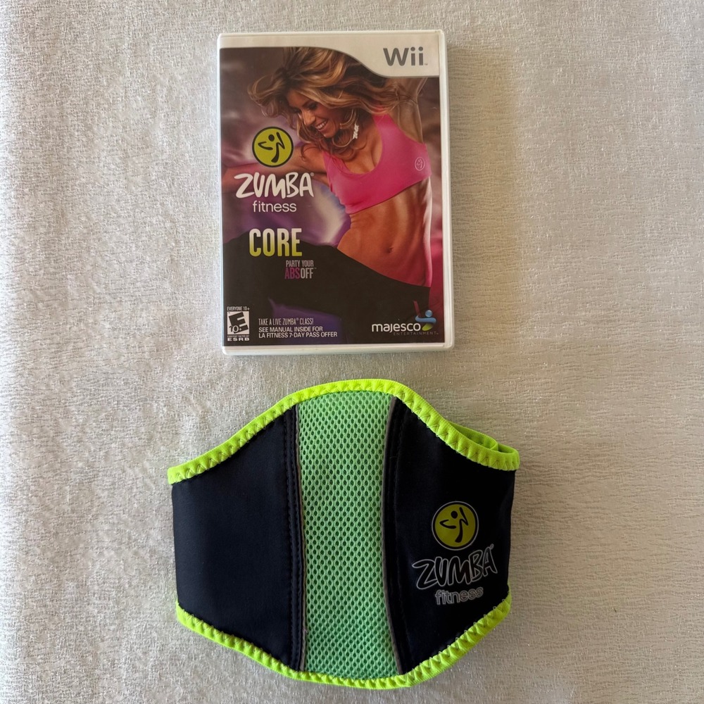 Zumba Fitness Core Nintendo Wii Game with Fitness Belt Manual Complete CIB